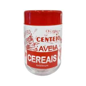 Pote para Cereais Artvitrum 600ml Vermelho - 31AV/2